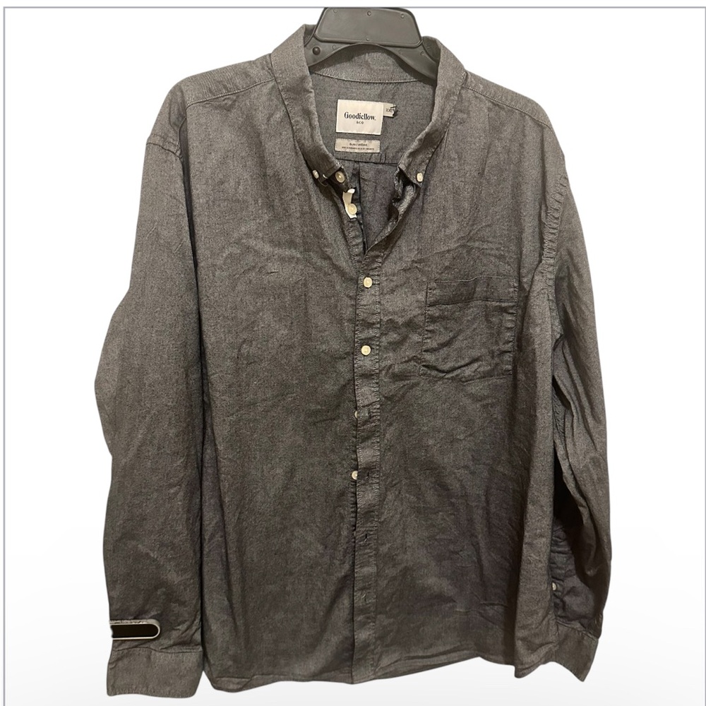 Goodfellow & Co Men's Gray Shirt Preowned size XXL